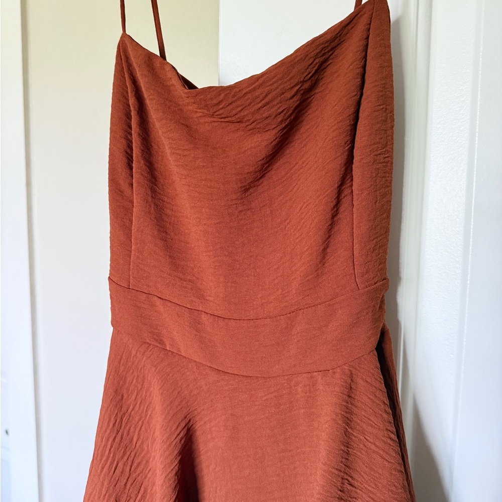 RUST RUFFLE ROMPER - Picture 5 of 5